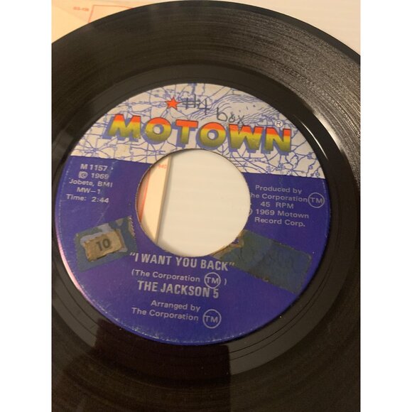 Vintage 1969 Motown 45 RPM Vinyl Record "I Want You Back" & "Who’s Lovin’ You" B - Picture 2 of 5